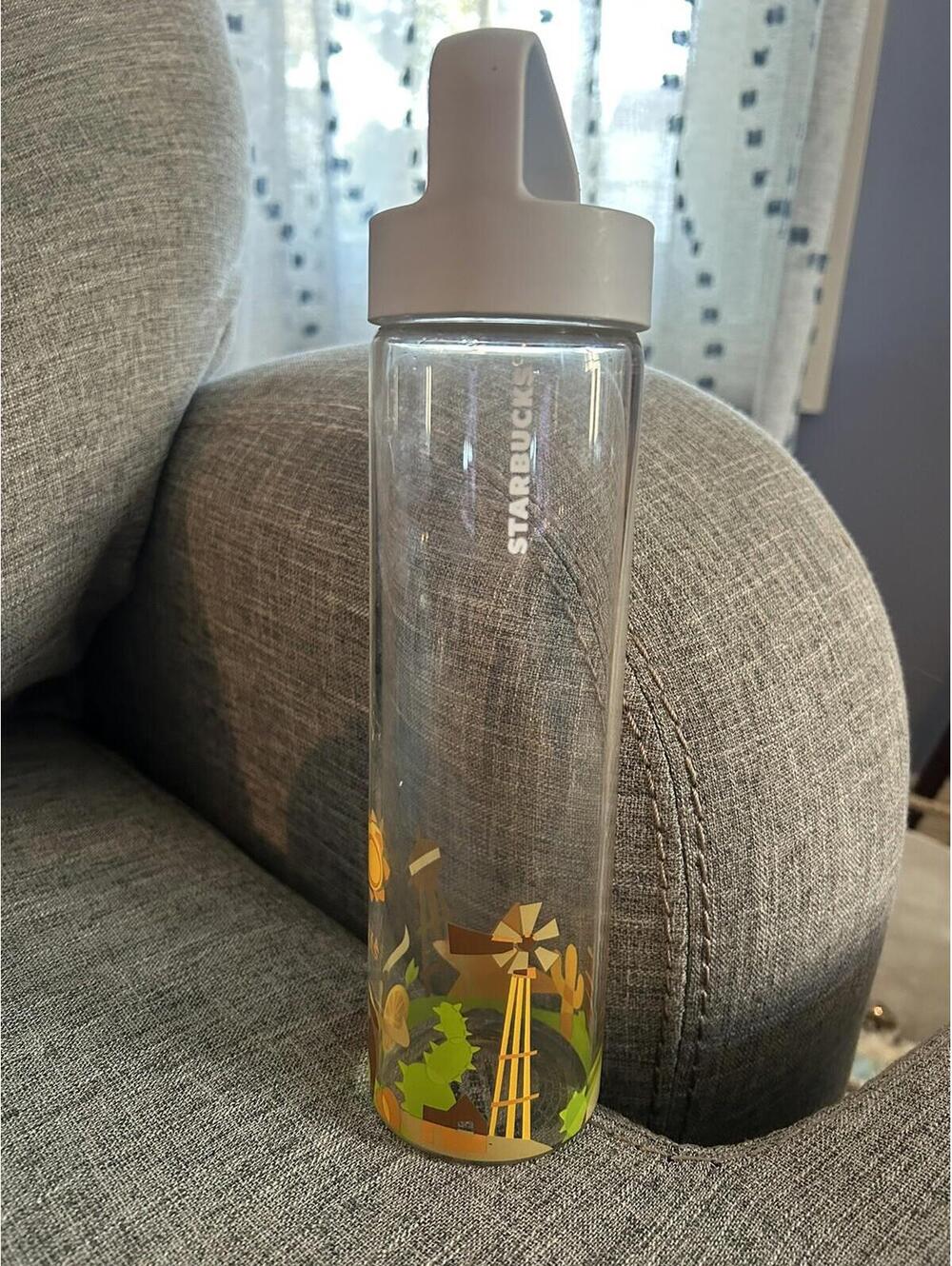 Starbucks Texas Glass Tumbler You Are Here Collection 2016 18.5 oz Water Bottle